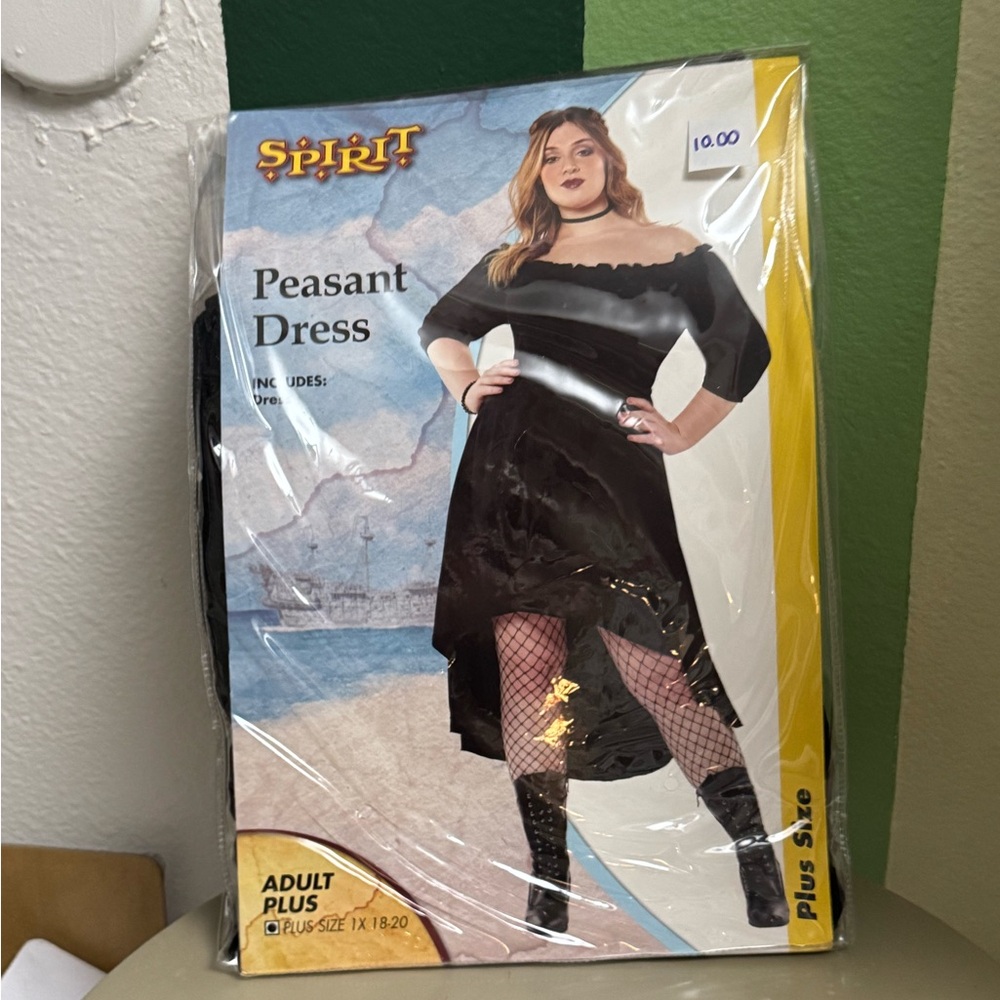 Spirit Black Peasant Midi Dress